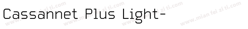 Cassannet Plus Light字体转换